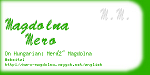 magdolna mero business card